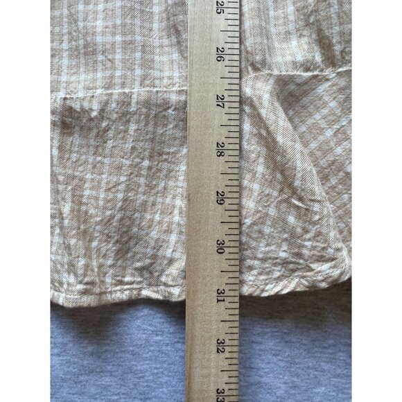 American Eagle Mini Sun Baby Doll Dress Womens Small Smocked Back Lace-Up Front - Picture 10 of 12